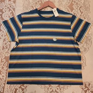 Women's Saturday T-Shirt, Crewneck Short-Sleeve Stripe